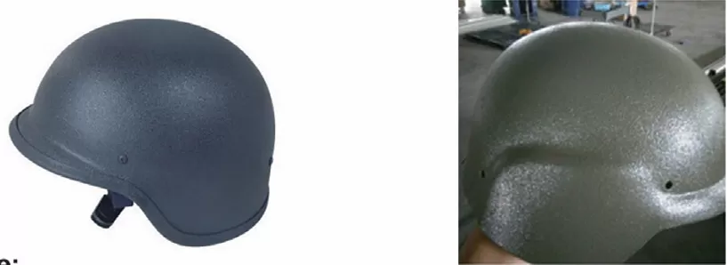 Helmet Polyurea Protective Coating Application Helmet Polyurea Protective Coating Application